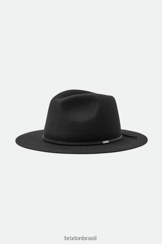 acessórios Brixton wesley fedora preto homens 2TDHFZ231