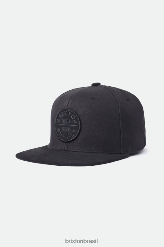 acessórios Brixton juramento iii snapback preto homens 2TDHFZ236